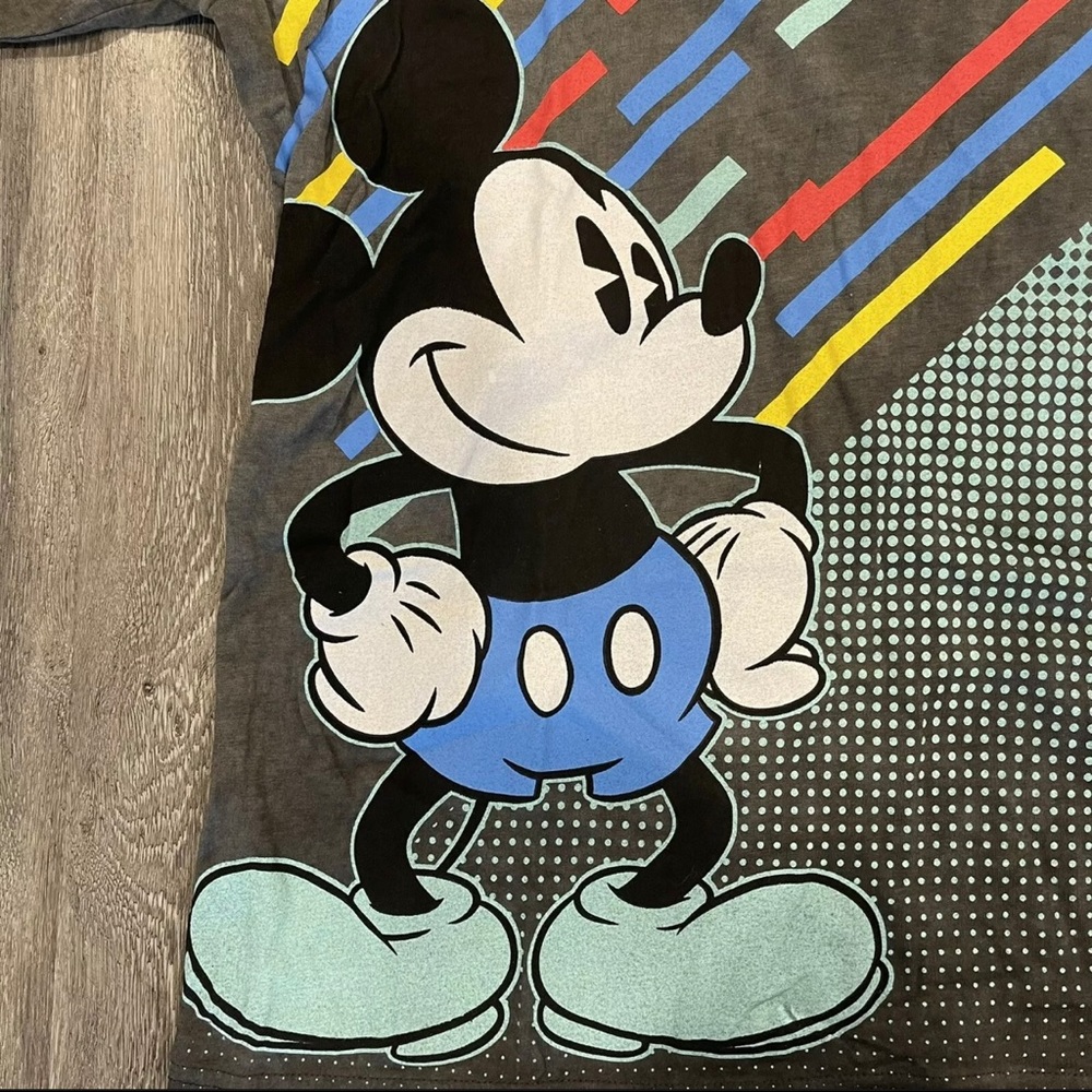 Disney Retro Mickey Mouse Mens T Shirt Large Grey - Picture 7 of 10